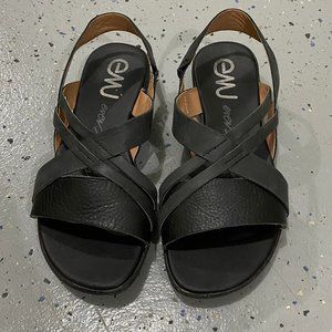 Emu Australia flat sandals black leather